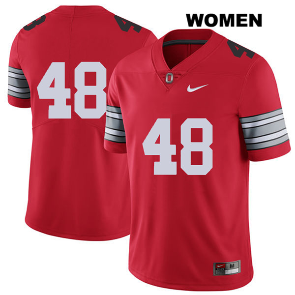 Ohio State Buckeyes Women's Logan Hittle #48 Red Authentic Nike 2018 Spring Game No Name College NCAA Stitched Football Jersey ZR19X48KA
